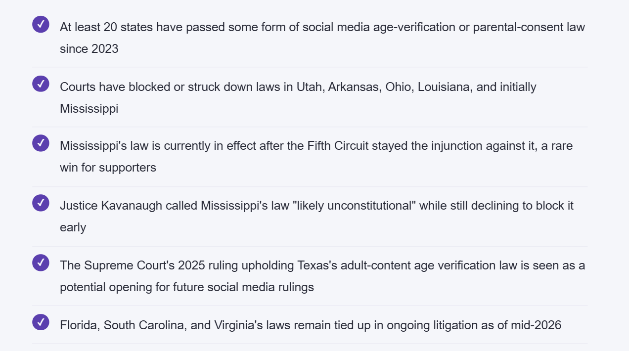 Why Almost Every State Law Trying to Keep Kids Off Social Media Keeps Getting Blocked