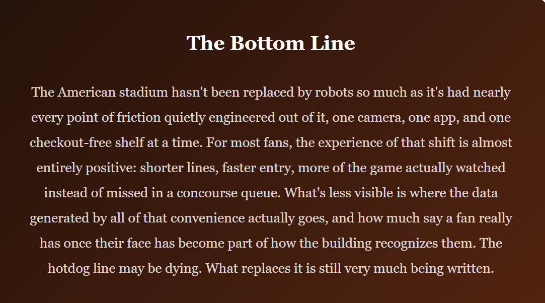 The End of the Stadium Hotdog Line? Inside America's New Frictionless Sports Arenas