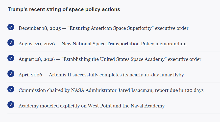 A New Kind of Service Academy: Inside Trump's Order to Build the US Space Academy