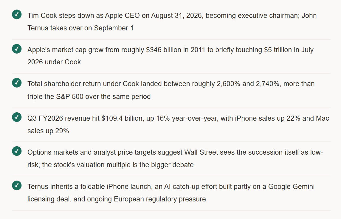 Inside Apple's Best-Rehearsed Leadership Change in Company History