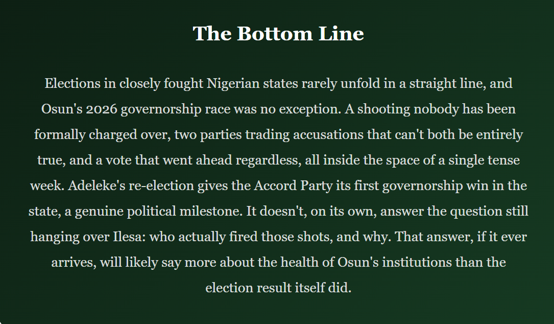 Gunfire at the Rally: How a Shooting in Ilesa Exposed the Fault Lines of Osun's Most Contested Election