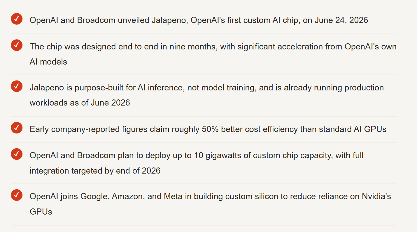 Inside Jalapeno: The Chip OpenAI Built to Stop Depending on Nvidia