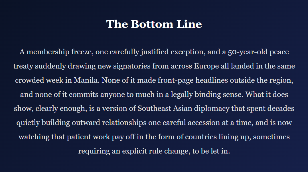 Breaking Its Own Rules: Why ASEAN Let Britain Into a Regional Forum It Had Frozen for Everyone Else