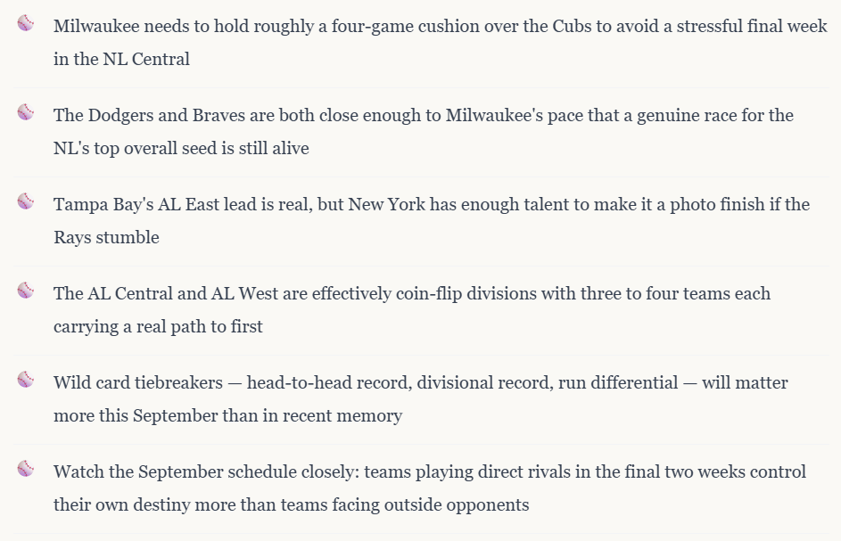 The Final Sprint: Inside Baseball's Tightest Pennant Race in Years, Led by a Team Nobody Bet On