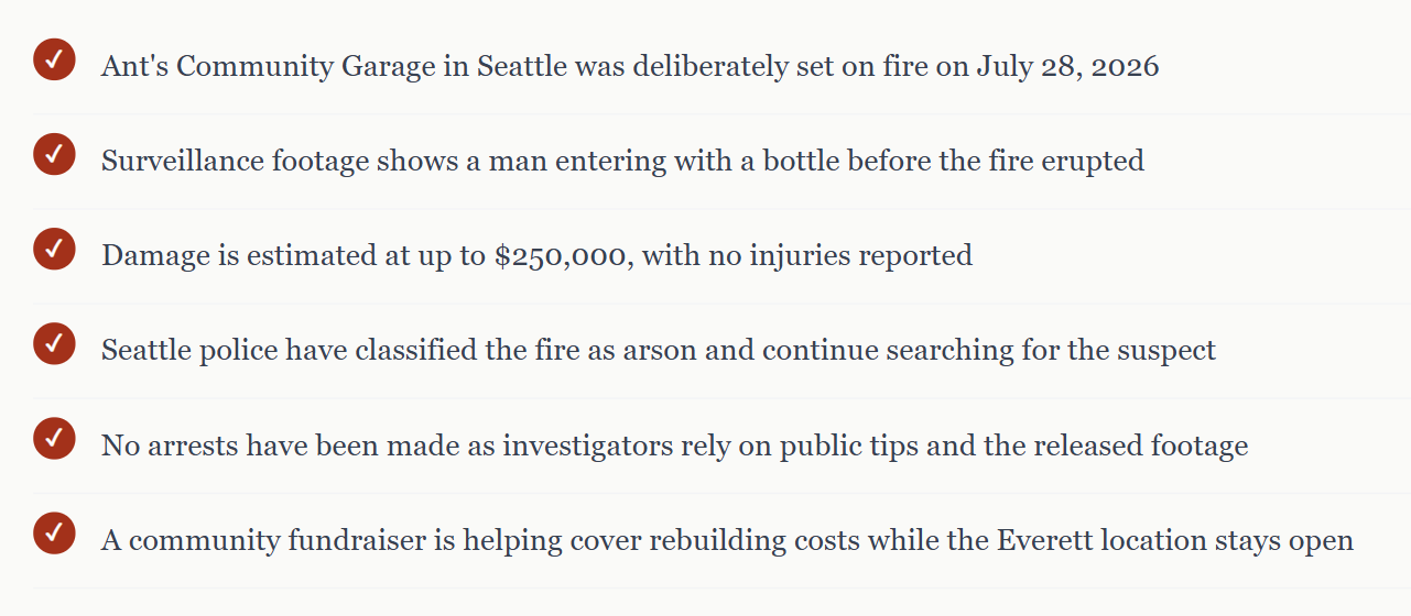 The Man Who Walked Into a Seattle Garage With a Bottle, and Walked Out Leaving It in Flames