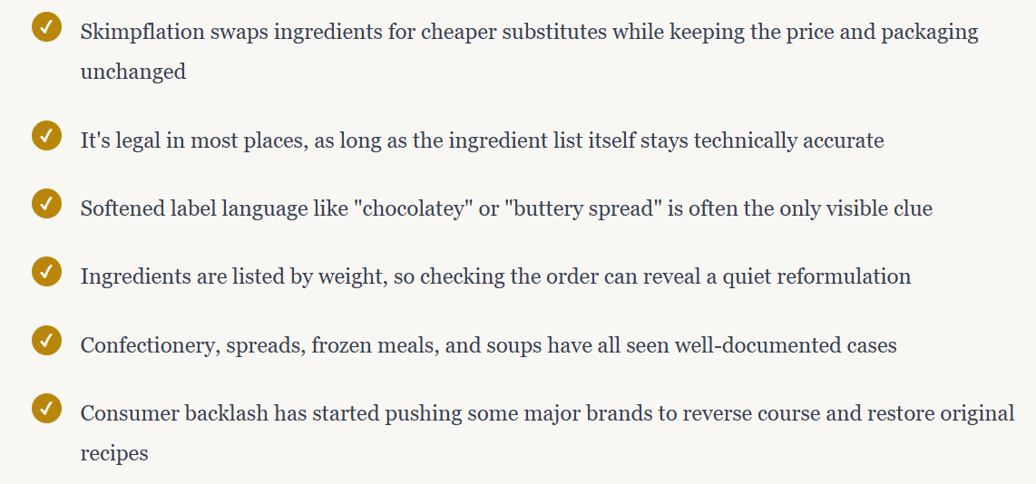 Skimpflation: The Ingredient Swap Happening in Your Pantry That No Price Tag Will Ever Warn You About