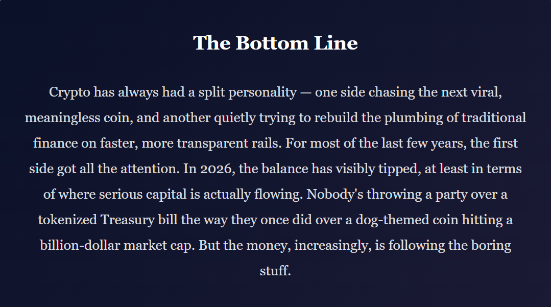 Retail Traders Got Burned Chasing Dog Coins. Now Wall Street Is Quietly Buying the Boring Stuff — On-Chain