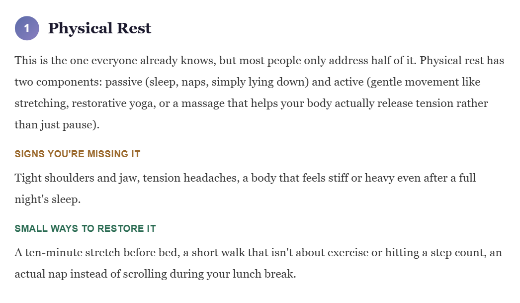 Why You're Always Tired (Even When You Sleep 8 Hours): The 7 Types of Rest You're Missing