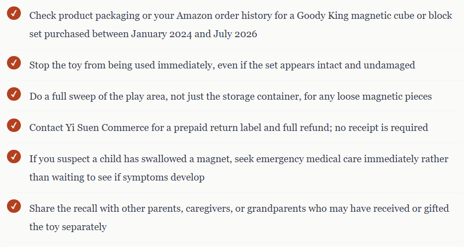Goody King Magnetic Building Cubes Recalled After Two Children Needed Surgery to Remove Swallowed Magnets