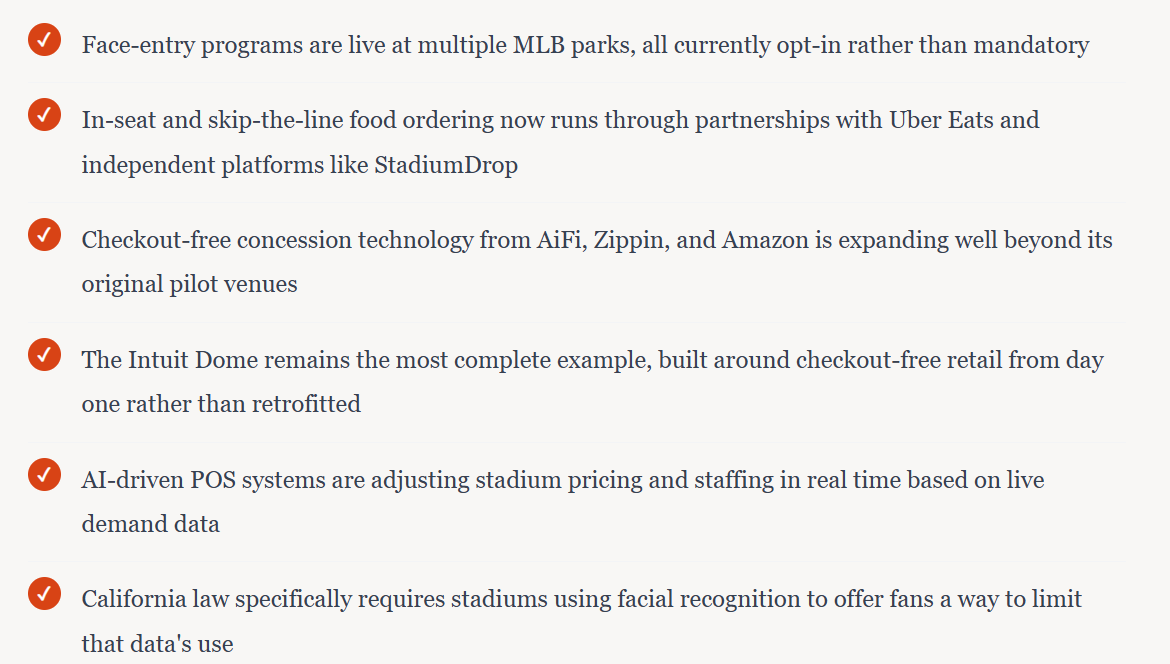 The End of the Stadium Hotdog Line? Inside America's New Frictionless Sports Arenas