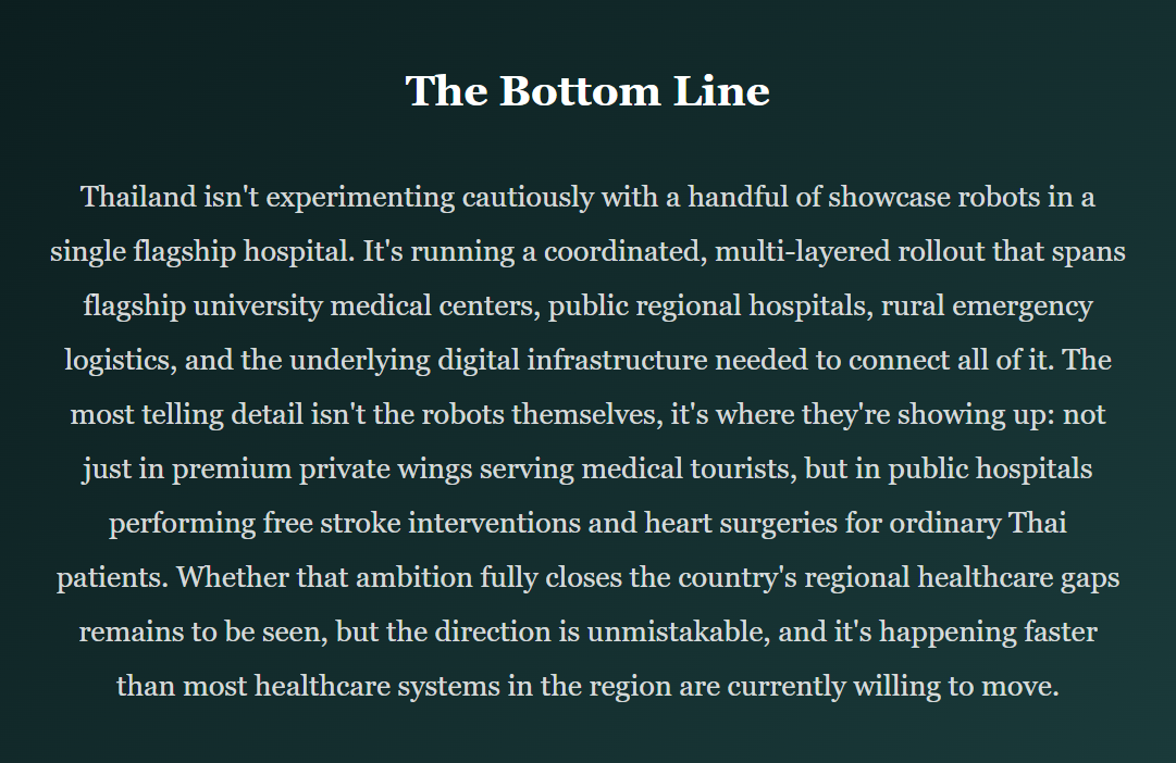 Inside Thailand's Robot-Powered Hospitals: What the AI Healthcare Boom Actually Means for Patients