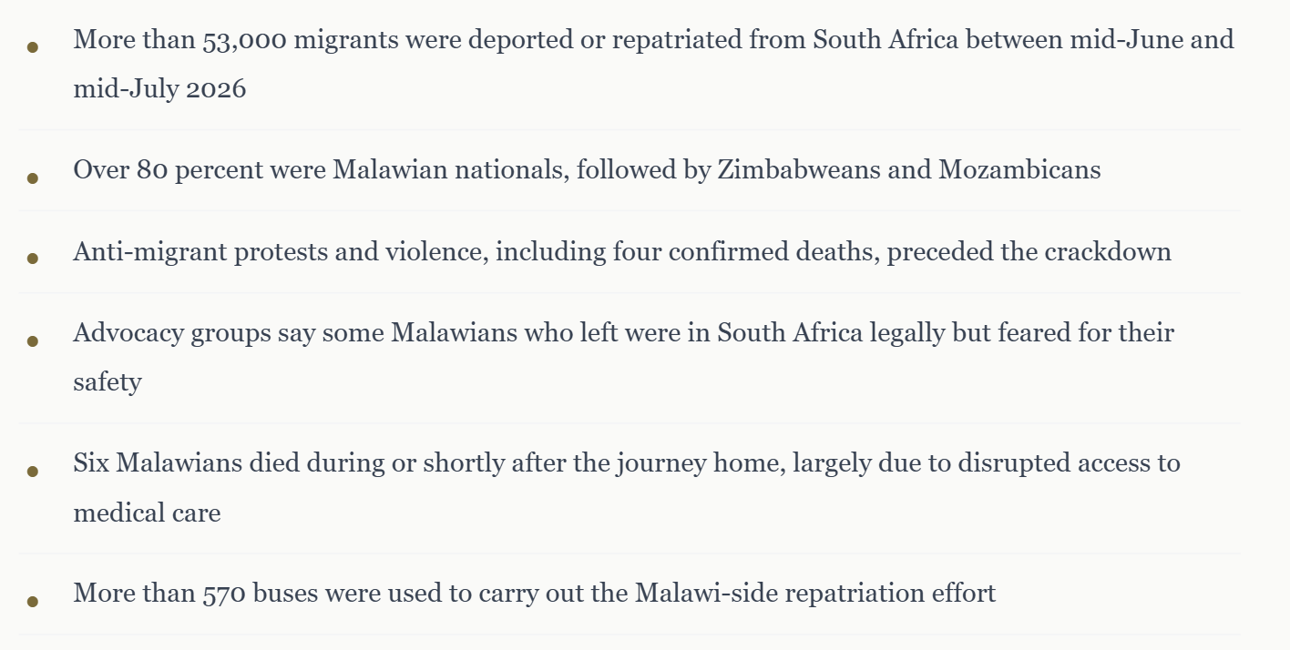 Inside South Africa's Mass Exodus: Why More Than 53,000 Migrants Went Home in a Month