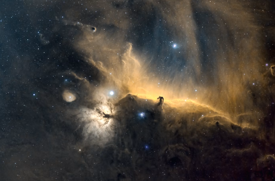 Dense clouds of gas like this one, on a far
more extreme and compact scale, may be exactly what's cloaking MoM-BH*-1 and
feeding its rapid growth.