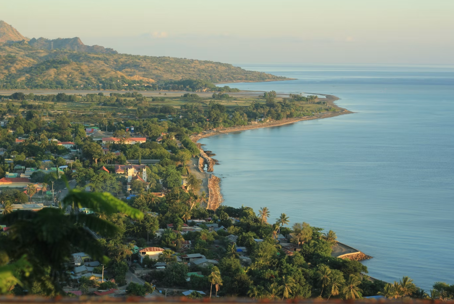 Dili, Timor-Leste's capital, sits along a
dramatic stretch of coastline — the setting for a visit twenty-seven years in
the making.