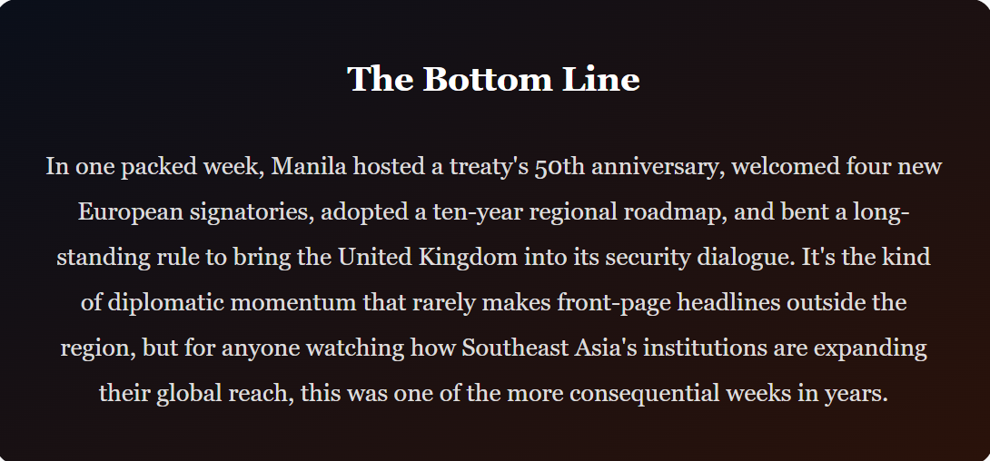 Why the UK Just Broke a Rule ASEAN Hadn't Bent in Years to Join This Manila Summit