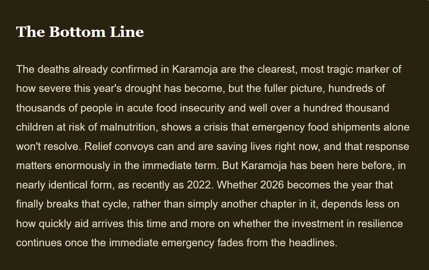 Inside Karamoja's Hunger Crisis: What Happens When the Rains Simply Don't Come