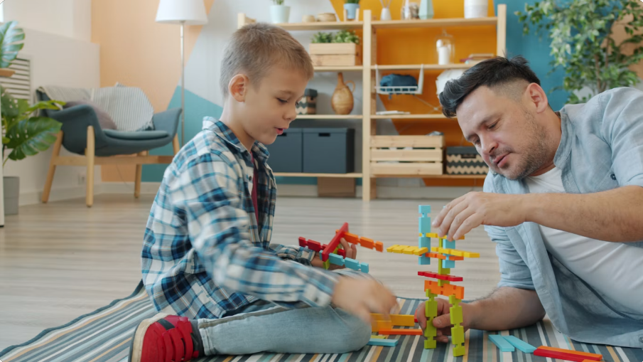 The block tower falls, the frustration lands
for a moment, and then the rebuilding starts again, usually before an adult
would have finished sighing.